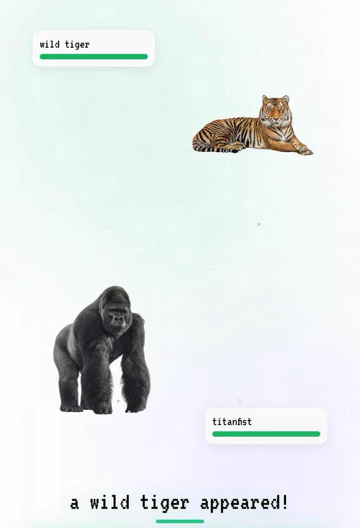 A wild tiger facing Titanfist in gotem
